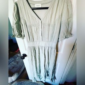 BOHME Green MIDI Dress. Size S.